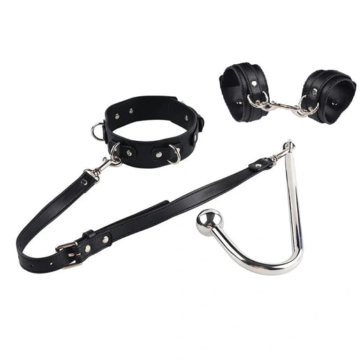 Beaded 5334 Anal with Hook Cuffs Elegant and Collar 0802